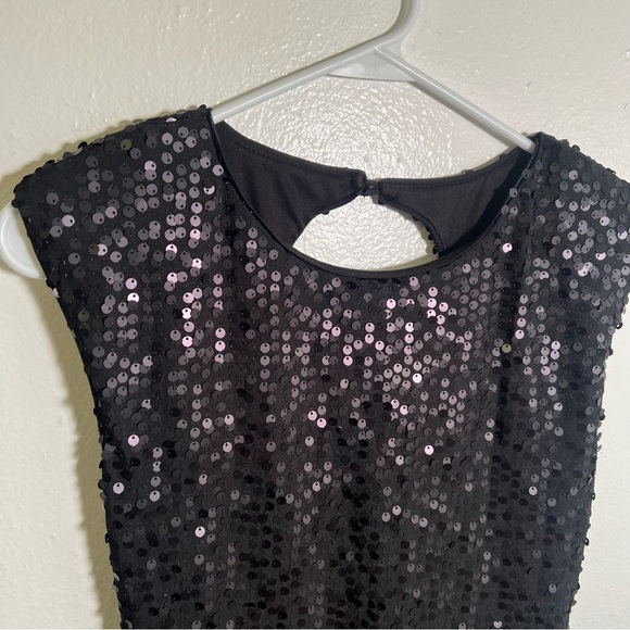 Love Reign Sleeveless Dress Black Sequins S - Picture 7 of 12
